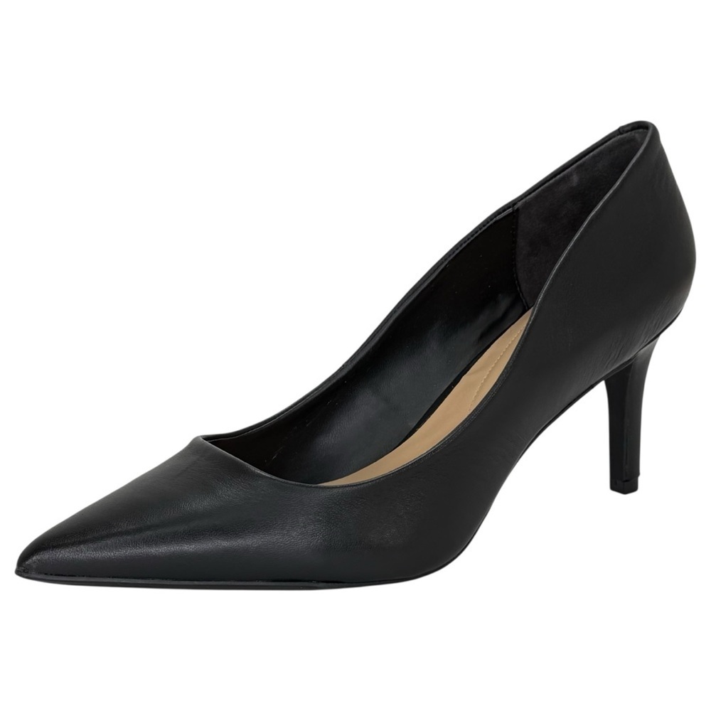 ON 34th Jeules Black Leather Womens Heels Size 9M - Picture 2 of 10